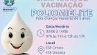 Vacina contra a poliomielite já está disponível nas unidades de saúde de Bonito