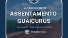 Mutirão de Limpeza será realizado terça-feira no Assentamento Guaicurus