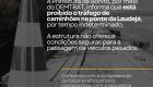 Tr&aacute;fego de caminh&otilde;es na ponte Laudej&aacute; est&aacute; proibido 