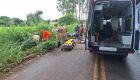Motociclista sofre acidente e tem traumatismo craniano em MS