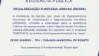 Audi&ecirc;ncia P&uacute;blica de apresenta&ccedil;&atilde;o sobre Regulariza&ccedil;&atilde;o Fundi&aacute;ria Urbana acontece hoje