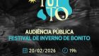 Audi&ecirc;ncia P&uacute;blica do Festival de Inverno de Bonito acontece hoje na C&acirc;mara Municipal