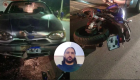 Professor fica gravemente ferido em acidente entre moto e carro 