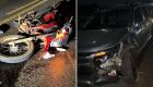 Motociclista tem perna dilacerada em grave acidente em MS
