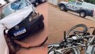 Adolescente em bicicleta motorizada &eacute; atropelado e fica ferido em MS