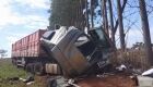 Mulher morre em choque entre carretas em Mato Grosso do Sul