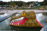 O maior Jacaré inflável do MUNDO está na Praia da Figueira! VEJA VÍDEO!