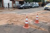 Atenção: rua 29 de maio está com areia na pista em Bonito