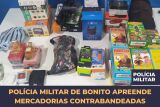 Polícia Militar de Bonito apreende mercadorias contrabandeadas em operação de fiscalização