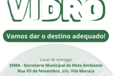 Prefeitura faz alerta para descarte correto de vidros