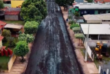 Recapeamento na Rua das Flores começou e serviços estão a todo vapor em Bonito