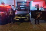 Guarda Municipal e Polícia Militar recuperam caminhonete furtada de Minas Gerais