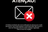 Cobranças da prefeitura não são enfiadas por Correios, e-mails ou mensagens de celular de terceiros