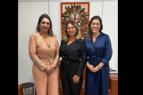 Secretárias e coordenadora de Políticas Públicas se reúnem com secretária de Estado da Cidadania
