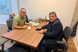 Prefeito participa de reuni&atilde;o com diretor-presidente interino e coordenador de despesas da Ag&ecirc;ncia