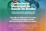 10&ordf; Confer&ecirc;ncia Municipal de Sa&uacute;de de Bonito ser&aacute; realizada no dia 3 de julho