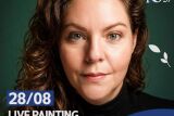 Moradora de Bonito e bordadeira, Gabriela Junqueira estreia em edital art&iacute;stico com live painting no