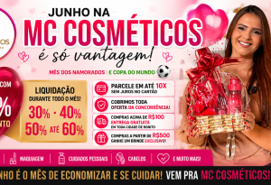 MC Cosméticos transforma junho no mês da economia em Bonito com descontos de até 60%