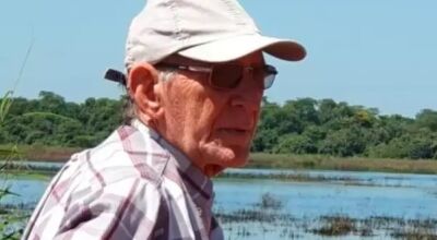 Ex-prefeito Ivan Bossay fazendo uma das coisas que mais adorava, indo na fazenda em Miranda (Foto Arquivo Pessoal)