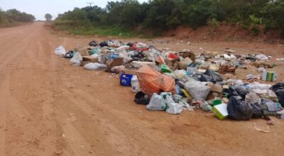 BONITO: Secretaria reforça aviso sobre caçambas de lixo, moradores insistem em jogar na rodovia