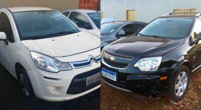 C3 a Captiva são dois dos lotes mais visitados do leilão da PRF. (Foto: Divulgação)