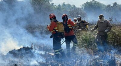 Bombeiros controlam incêndio florestal em Bonito e continuam em monitoramento na região