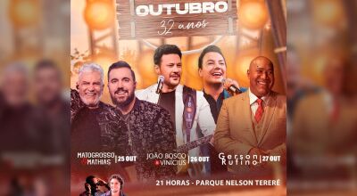 Nova Alvorada do Sul comemora 32 anos com show de MatoGrosso e Mathias / Gerson Rufino e JB Vinícius