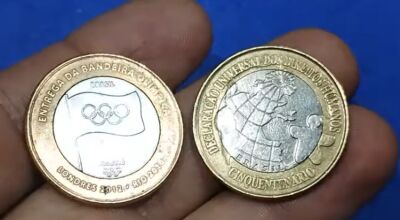 2 moedas de 1 real que valem até R$10MIL. Imagem: canal reliquias historicas