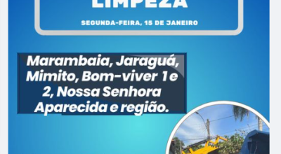 Mutirão de limpeza será realizado na próxima segunda-feira em Bonito