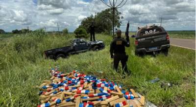 DOF persegue S-10 com drogas, caminhonete capota após perseguição. VEJA O VÍDEO AQUI!