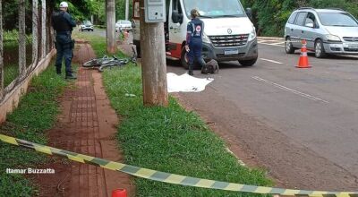 Roda de bicicleta trava, ciclista bate a cabeça e morre em MS