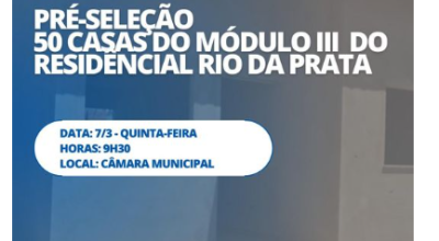 Prefeitura de Bonito realiza pré-seleção de 50 casas do FGTS