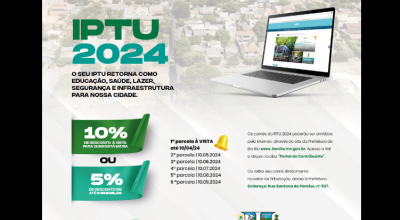 Bonito alerta que primeira parcela ou parcela única do IPTU 2024 vence em abril