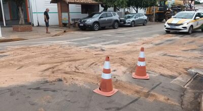 Atenção: rua 29 de maio está com areia na pista em Bonito