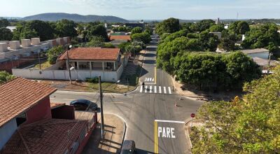 Ruas de Bonito são sinalizadas e asfaltadas nesta segunda-feira