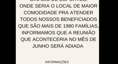 Reunião com os beneficiários do programa Bolsa Família é cancelada em Bonito