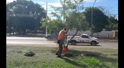 Bonito concluiu roçada e limpeza das áreas externas do Hospital Darci João Bigaton