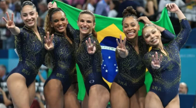 Brasil é bronze por equipes na ginástica nas Olimpíadas 2024