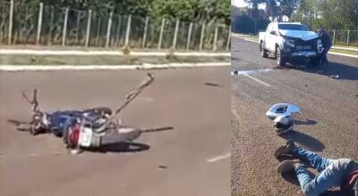 Motociclista morre após acidente com caminhonete em MS