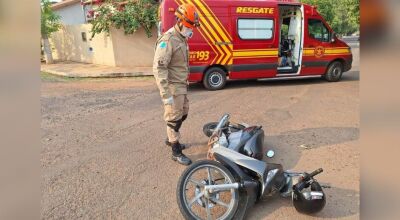 Motociclista sofre fratura em acidente de moto em cidade de MS