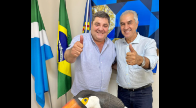 Prefeito de Bonito recebe visita de Reinaldo Azambuja para comemorar vitória nas eleições