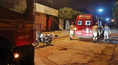 Motociclista é socorrido após acidente de trânsito em MS