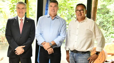 Com Riedel e prefeito Bandeira, Paulo Corrêa articula construção do minianel viário em Amambai 