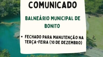 Balneário Municipal estará fechado amanhã