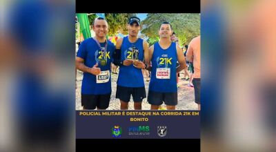 Policial Militar é destaque na corrida 21k em Bonito