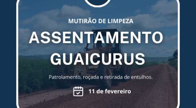 Mutirão de Limpeza será realizado terça-feira no Assentamento Guaicurus