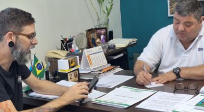 Prefeito se reúne com diretor de cultura, Lelo Marchi