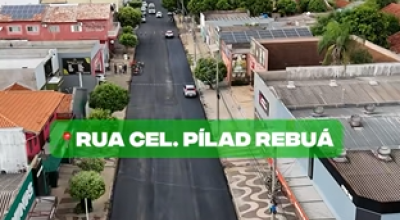 Prefeitura posta vídeo da obra de revitalização do Centro de Bonito, na Pilad Rebuá