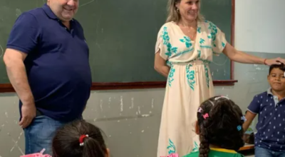 Prefeito visita escola e anuncia reforma no Assentamento Guaicurus