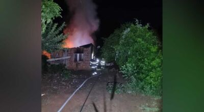 Casa de idosos fica destruída em incêndio em MS